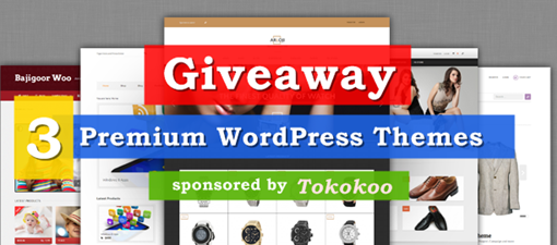 Giveaway: 3 Premium WordPress Themes from Tokokoo