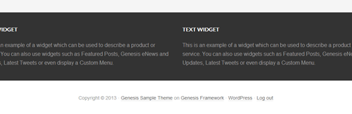 How to Add 2-Column Widgetized Footer in Genesis Framework