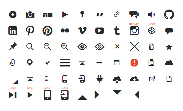 Genericons icon font