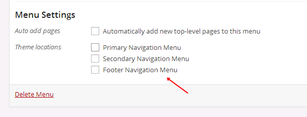 footer navigation