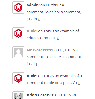 How to Display Recent Comments with Gravatar in WordPress