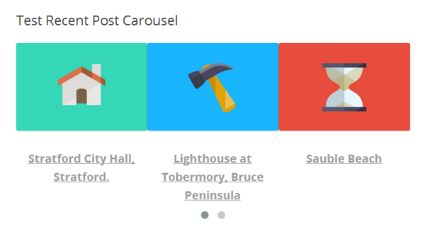 recent posts in carousel