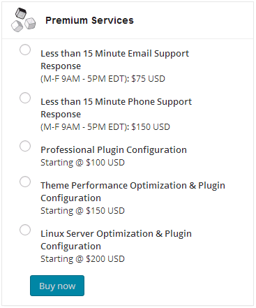 w3 total cache support