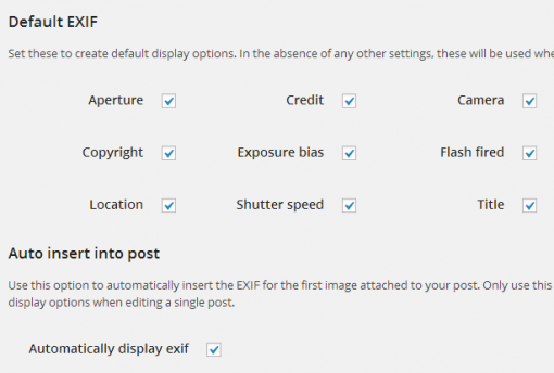 How to Automatically Display Images EXIF Data in WordPress