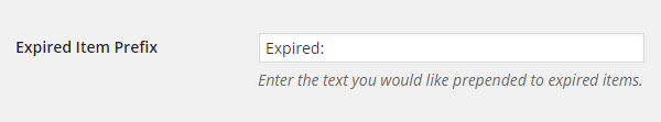 expired item prefix