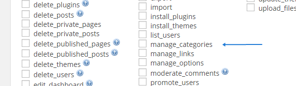 manage categories capability