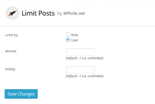 How to Limit Number of Posts Per User